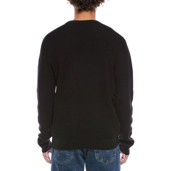 James Campbell Mens  Crewneck Sweater, Black - Picture 2 of 3